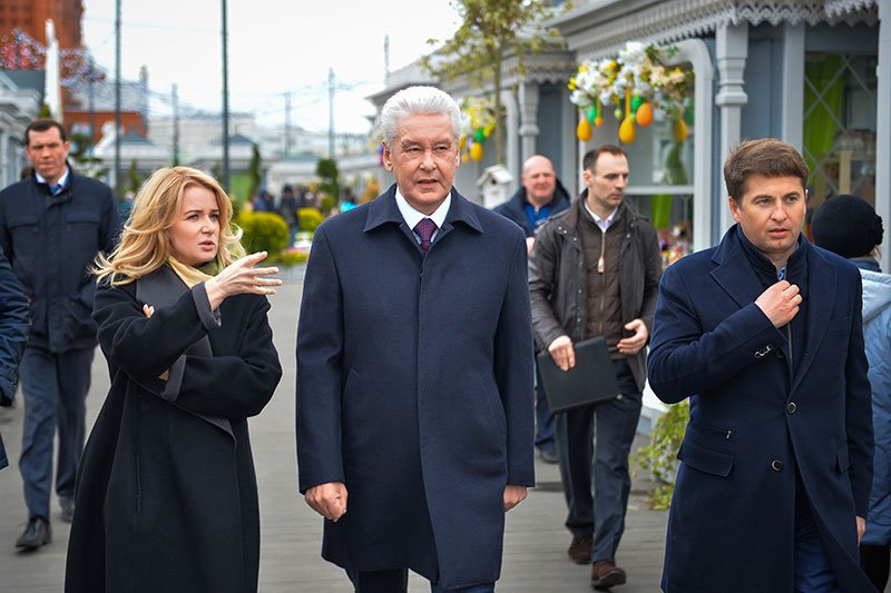 Мэр Москвы с заместителем Наталья Сергунина и Сергей Собянин